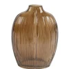 Online KAEMINGK Vase ovale en verre brun - 11,5 x 8 x 28 cm