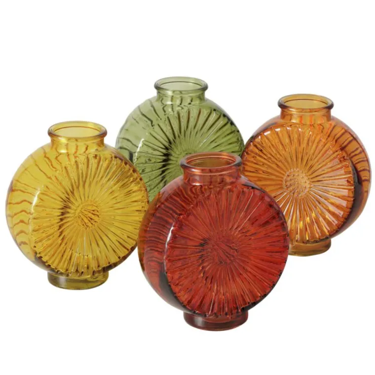 Hot BOLTZE Vase rond en verre coloré Gebby - 15,2 x 7,2 x 17,3 cm