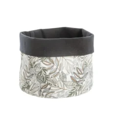 SAFECO Vide-poche en tissu à motifs marron et gris Wanda - Ø 19 x H 19 cm