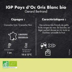 Best GERARD BERTRAND Vin rosé Gris blanc bio IGP Pays d’Oc - 75 cl