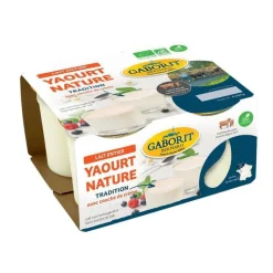 New GABORIT Yaourt entier nature - 4 x 125 g